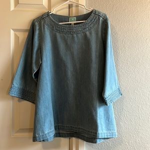 Martha Stewart denim blouse size medium